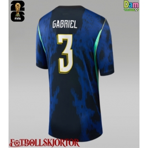 Brasilien Gabriel Magalhaes #3 Bortatröja Dam VM 2026 Kortärmad